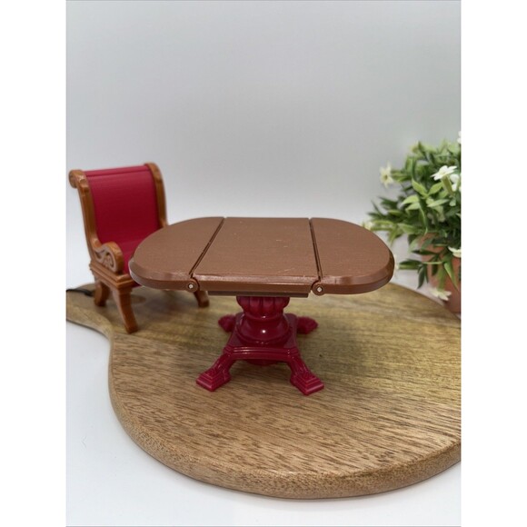 Fisher-Price Girls Loving Family Dollhouse Dining Table & 1Red Chair Replacement - Picture 3 of 12